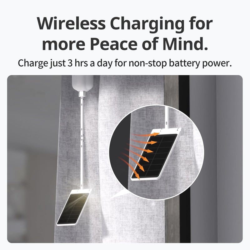 SwitchBot Solar Panel Charger for Curtain 3 - Performance Upgrade, Easy to Use, Support Low Light Charging, Smart Solar Panel for Curtain 3 Rod/U Rail, Non-Stop Solar Power Supply - Image 2